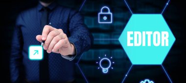 İlham Editörü, Kavram 'ı gösteren metin, bir metnin son içeriğini belirler ve sorumlu kişi anlamına gelir