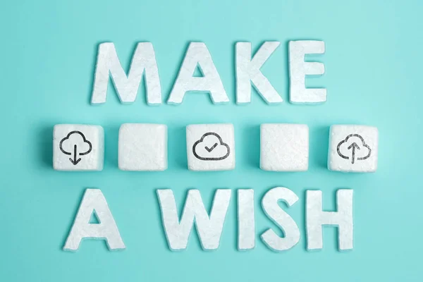 Texto Presentando Make Wish Concepto Que Significa Desear Una Situación — Foto de Stock