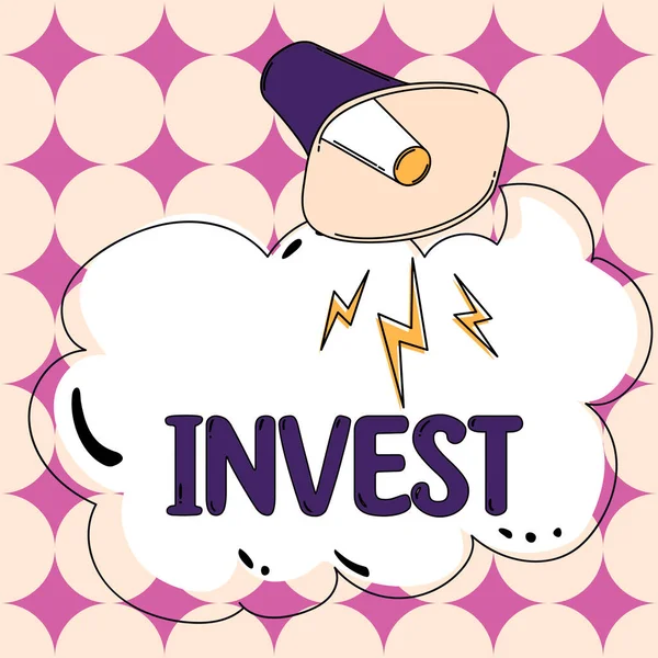 Tekst Pokazujący Inspirację Invest Business Idea Przedsięwzięcie Komercyjne Oczekiwaniem Osiągnięcia — Zdjęcie stockowe
