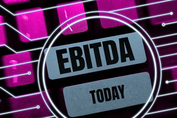 Ebitda 서명을 이전의 수익을 의미하는 개념은 성과를 평가하기 — 스톡 사진