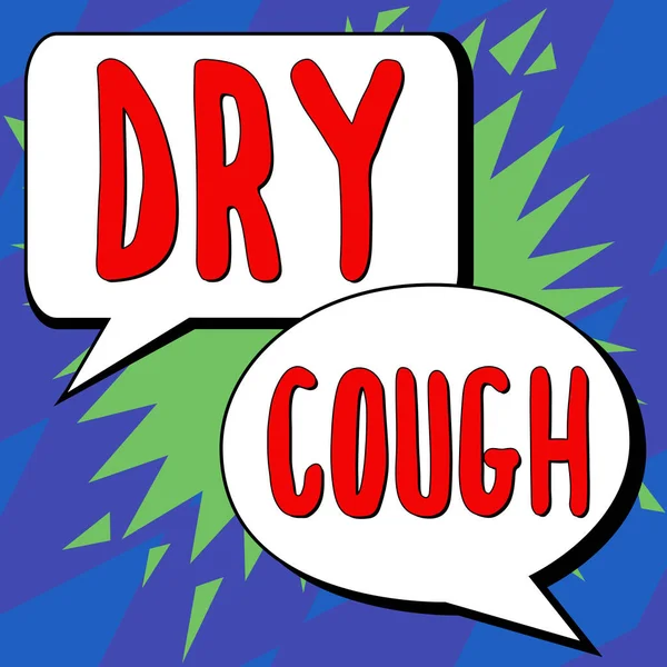 Inspiration showing sign Dry Cough, Conceptual photo cough that are not accompanied by phlegm production or mucus