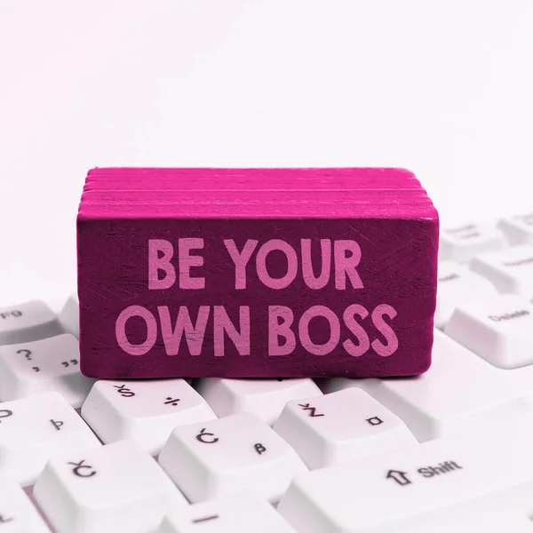 Teksten Weergeven Your Own Boss Word Written Entrepreneurship Start Bedrijf — Stockfoto