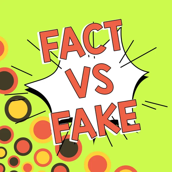 Text Som Visar Inspiration Fakta Fake Business Showcase Det Sant — Stockfoto