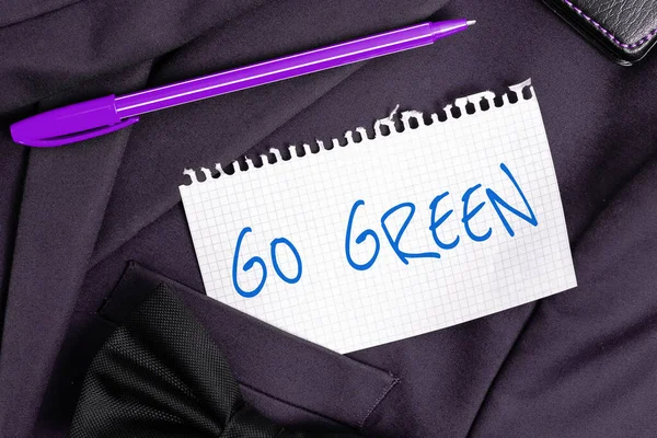 Handwriting Text Green Business Concept Making More Environmentally Friendly Decisions — Foto de Stock