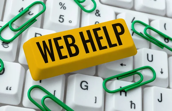 Lham Veren Web Yardımı Fikri Prosedürü Veya Referans Bilgilerini Bilgisayarda — Stok fotoğraf