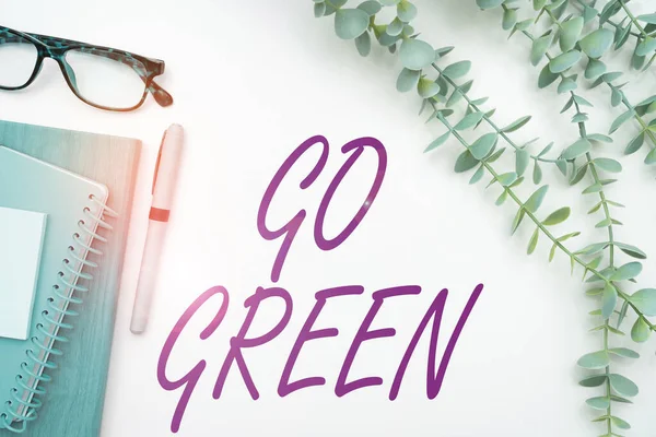 Texto Escritura Mano Green Concepto Que Significa Tomar Decisiones Más —  Fotos de Stock