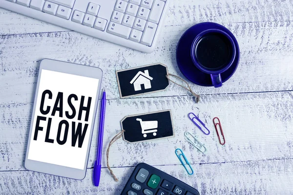 Texto Mostrando Inspiração Cash Flow Foto Conceitual Movimento Dinheiro Para — Fotografia de Stock