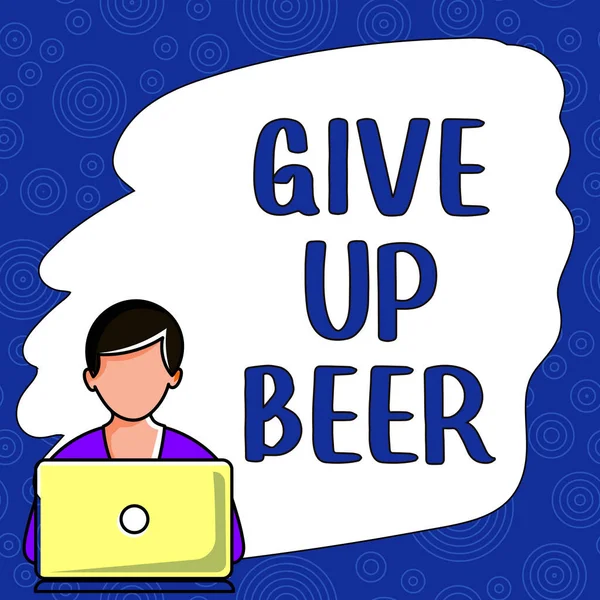 Text Ukazující Vzdejte Piva Word Stop Pití Alkoholu Léčba Pro — Stock fotografie