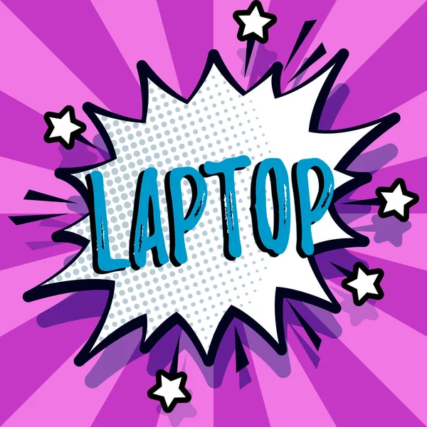 Laptop Testo Calligrafia Business Idea Computer Che Portatile Adatto Uso — Foto Stock