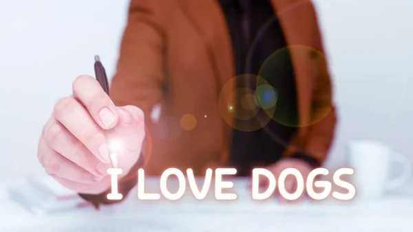 Inspiration Showing Sign Love Dogs Conceptual Photo Have Good Feelings — Stockfoto