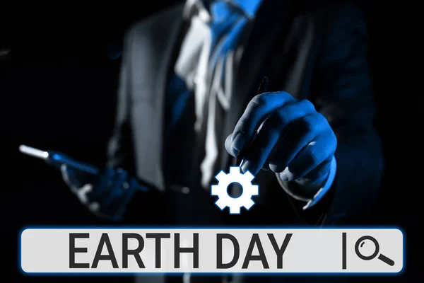 Handwriting Text Earth Day Business Showcase Worldwide Celebration Ecology Environment — Stock Photo, Image
