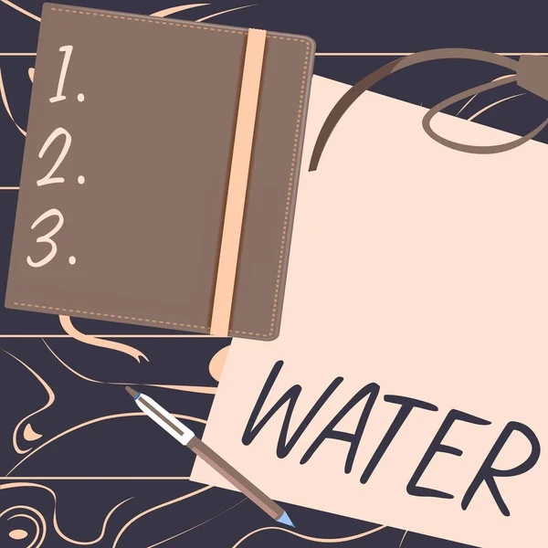 Text Ukazující Inspiraci Voda Pojetí Bezbarvá Průhledná Kapalina Bez Zápachu — Stock fotografie