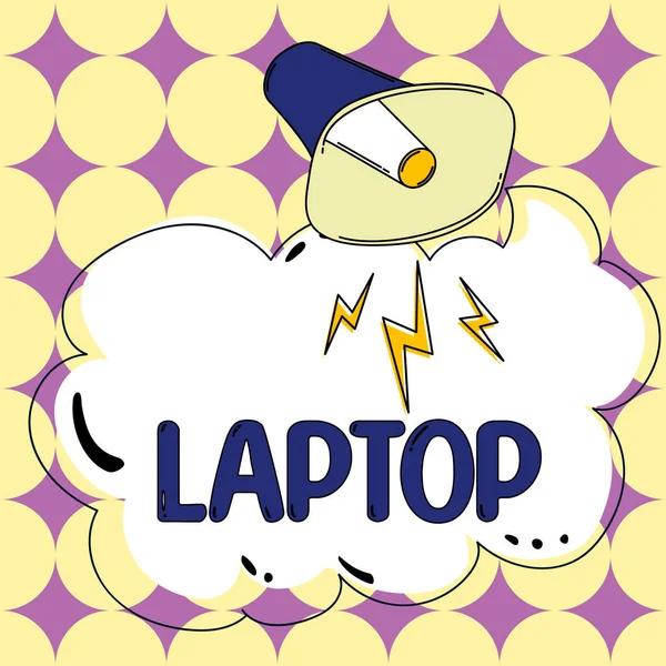 Konceptuální Displej Laptop Word Pro Počítač Který Přenosný Vhodný Pro — Stock fotografie