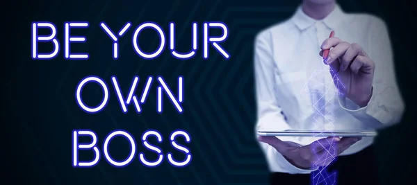Conceptuele Weergave Your Own Boss Business Approach Ondernemerschap Start Business — Stockfoto