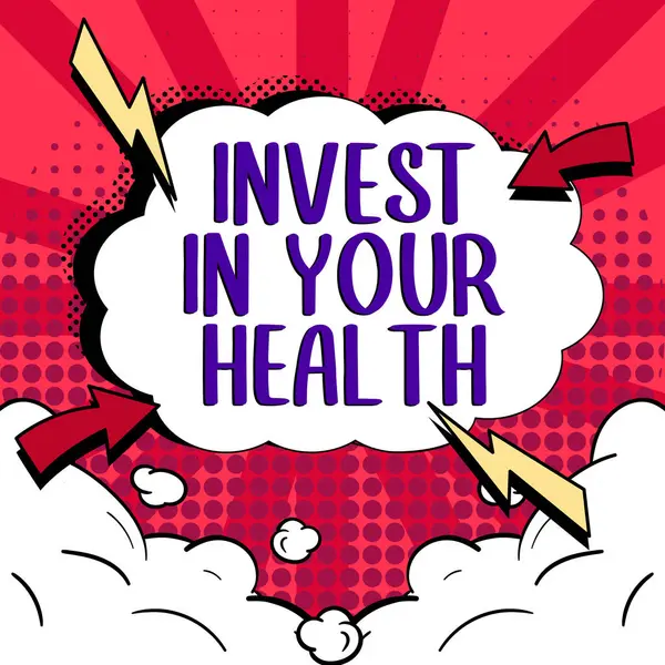 Text Caption Presenting Invest Your Health Business Showcase Live Healthy — Photo