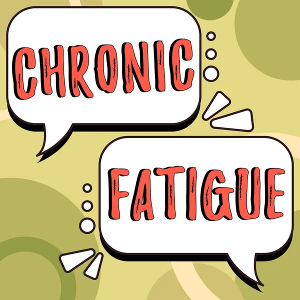 Text Showing Inspiration Chronic Fatigue Concept Meaning Disease Condition Lasts — Fotografia de Stock
