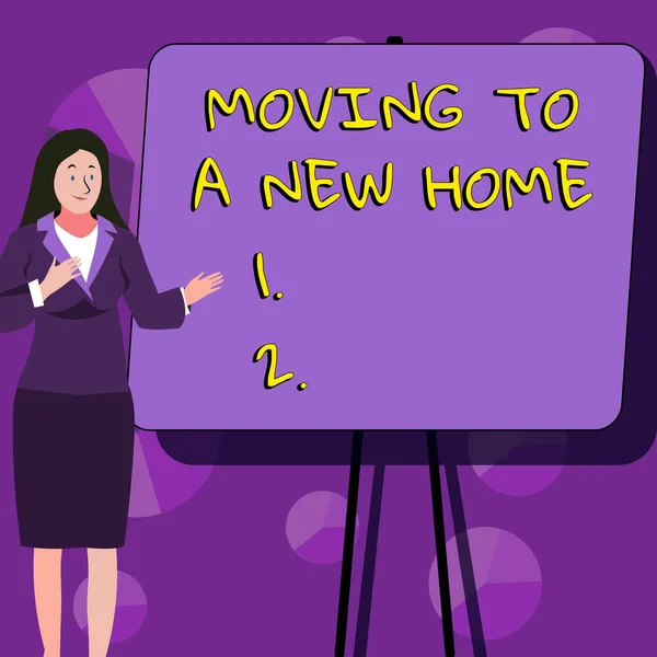 Hand Writing Sign Moving New Home Business Concept Help Moves — Stockfoto