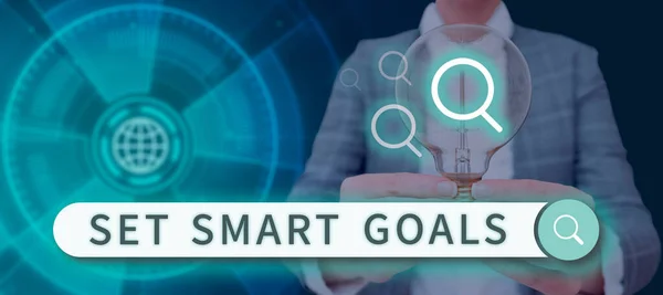Konzeptionelle Darstellung Smart Goals Setzen Geschäftsidee Erreichbare Ziele Festlegen Gute — Stockfoto