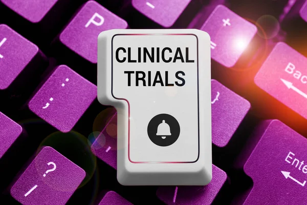 Conceptual Display Clinical Trials Concept Meaning Research Investigation New Treatments — Photo