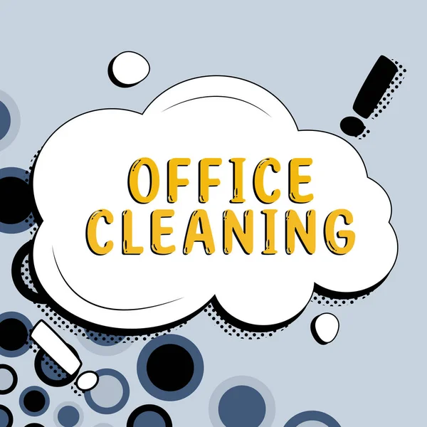 Logga Visa Office Cleaning Affärsidé Åtgärder Eller Process För Rengöring — Stockfoto