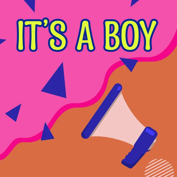 Text Zeigt Inspiration Boy Business Ansatz Erwartung Eines Männlichen Babys — Stockfoto