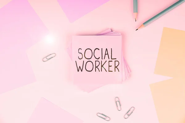 Conceptuele Weergave Social Worker Internet Concept Bijstand Van Mensen Met — Stockfoto