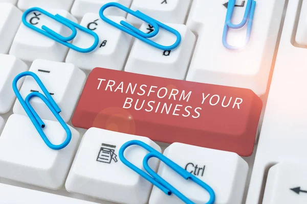 Texto Conceptual Transform Your Business Word Written Modificar Energía Sobre — Foto de Stock
