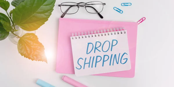 Conceptual Display Drop Shipping Business Overview Send Goods Manufacturer Directly — Stock Photo, Image