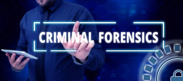 Scrittura Visualizzando Testo Criminal Forensics Internet Concept Federal Offense Actions — Foto Stock