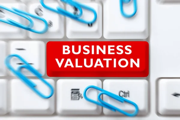 Text Tecken Som Visar Business Valuation Word För Att Bestämma — Stockfoto