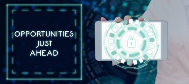 Fırsatları sunan metin başlığı. Kısa sürede bir şeyler yapılmasını mümkün kılan iş genel bakış açıları.