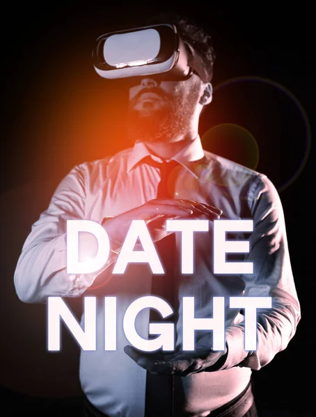 Psaní Textu Date Night Business Idea Time Couple Can Take — Stock fotografie