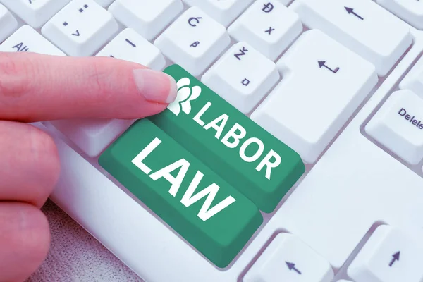 Text Showing Inspiration Labor Law Internet Concept Rules Relating Rights — Fotografia de Stock