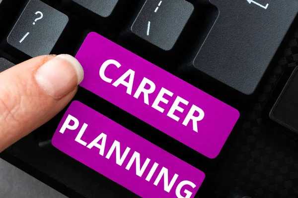 Text Caption Presenting Career Planning Word Written List Goals Actions — Stock Photo, Image