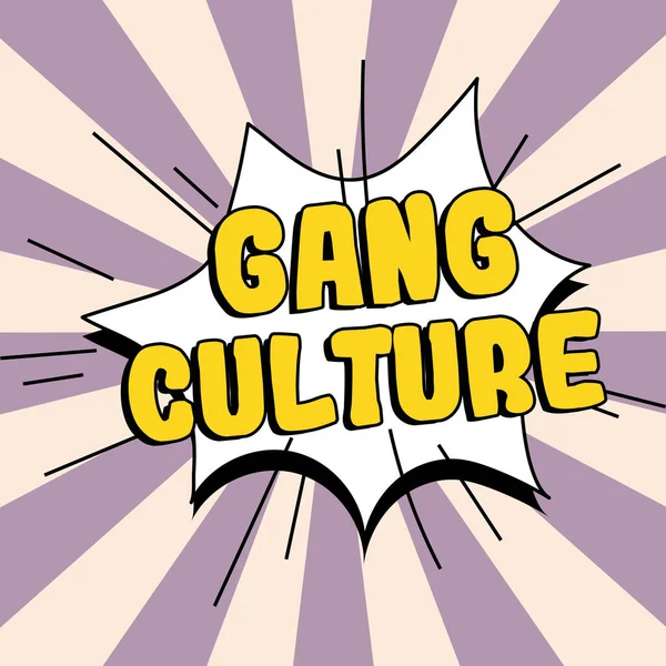 Ручний Писемний Знак Gang Culture Internet Concept Конкретна Організація Злочинців — стокове фото