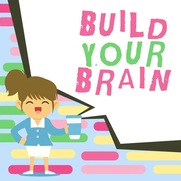 Conceptual Display Build Your Brain Business Idea Mental Activities Maintain — 스톡 사진