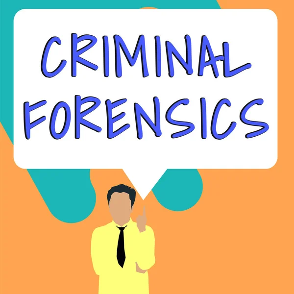 Didascalia Concettuale Criminal Forensics Concetto Che Significa Federal Offense Actions — Foto Stock