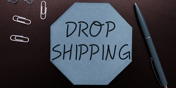 Натхнення Показує Знак Drop Shipping Інтернет Концепція Відправки Товарів Від — стокове фото