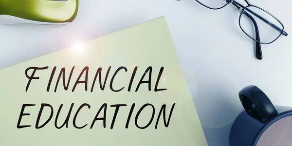 Conceptueel Bijschrift Financial Education Business Showcase Inzicht Monetaire Gebieden Zoals — Stockfoto