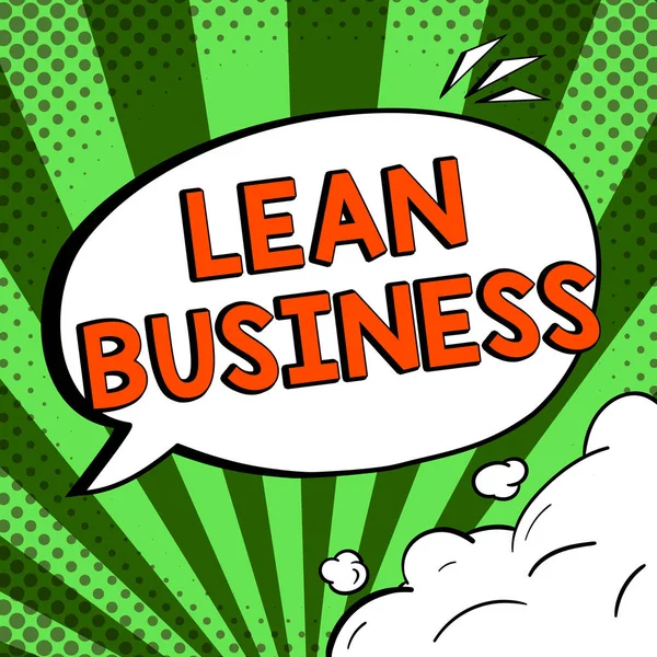 Schrijven Weergeven Van Tekst Lean Business Business Idee Verbetering Van — Stockfoto