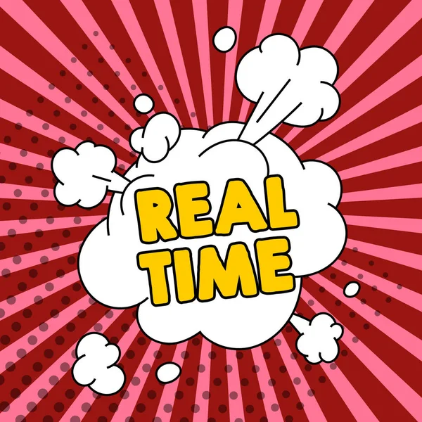 Conceptual Caption Real Time Word Written Actual Time Which Processes —  Fotos de Stock