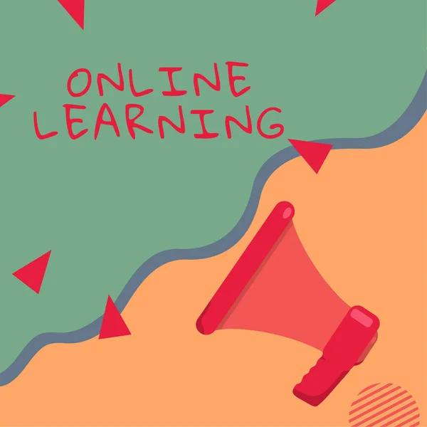 온라인 Online Learning 인터넷 컴퓨터의 도움을 — 스톡 사진