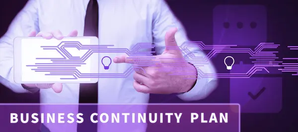 Konzeptionelle Anzeige Business Continuity Plan Wort Geschrieben Über Die Schaffung — Stockfoto