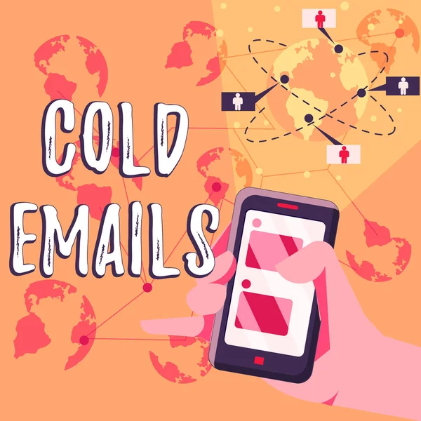 Handwriting Text Cold Emails Business Approach Unsolicited Email Sent Receiver — 스톡 사진