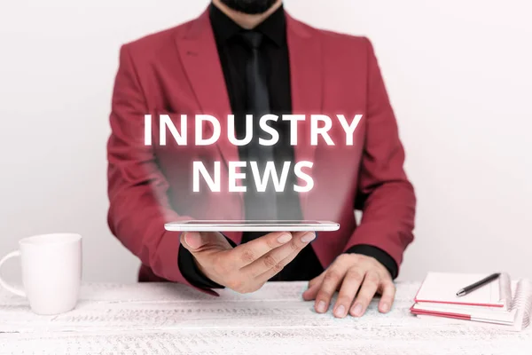 Inspiration Showing Sign Industry News Business Concept Technical Market Report — Fotografia de Stock
