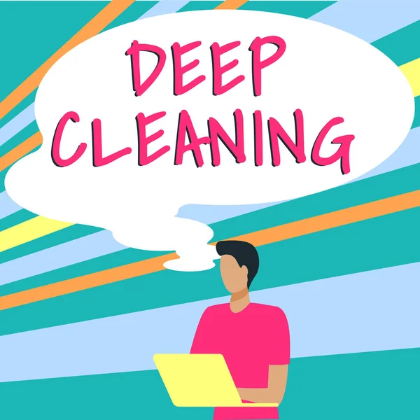 Концептуальная Подпись Deep Cleaning Business Concept Act Thoroughly Removing Dirt — стоковое фото