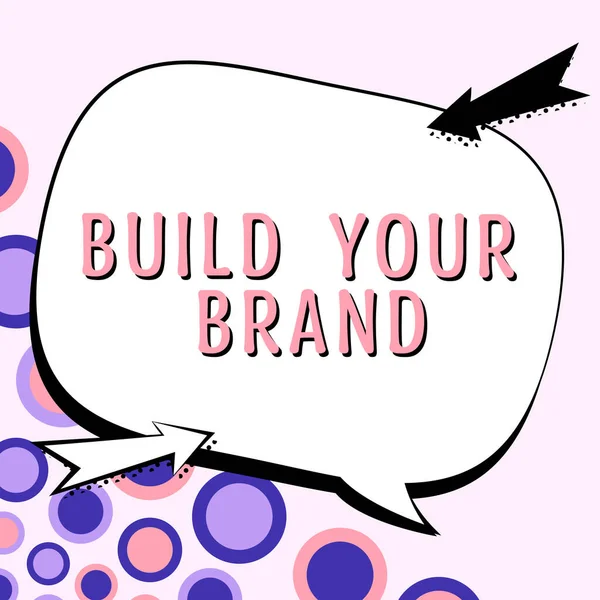 Inspiration Showing Sign Build Your Brand Word Συντάχθηκε Στις Κάντε — Φωτογραφία Αρχείου