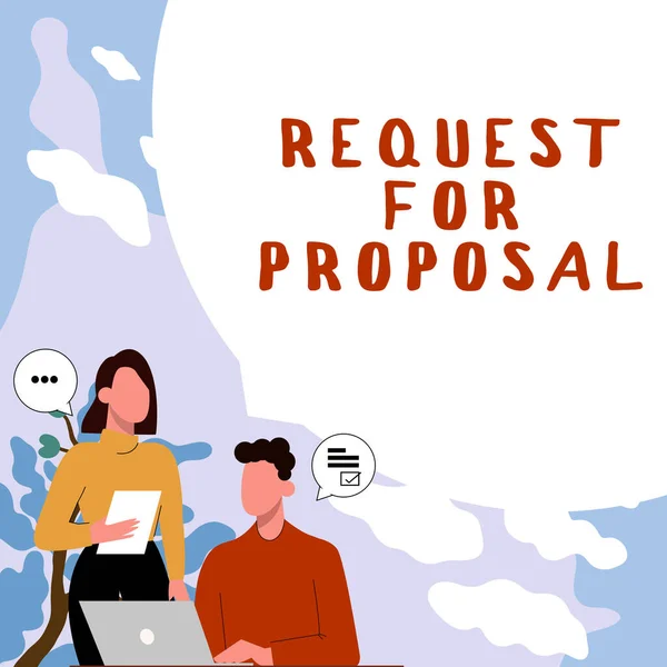 Request Proposal Konzeptdokument Enthält Ausschreibungsverfahren Durch Agentur Oder Unternehmen — Stockfoto