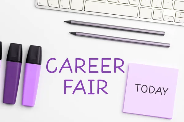 Conceptual Caption Career Fair Business Idea Event Which Job Seekers — Zdjęcie stockowe