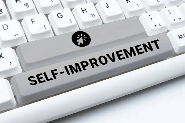 Sign Displaying Self Improvement Conceptual Photo Process Making Yourself Better — Stock fotografie